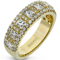 Simon G. Anniversary Ring In 18k Gold With Diamonds New
