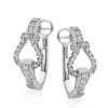Simon G. Buckle Hoop Earrings in 18k Gold with Diamonds Discount