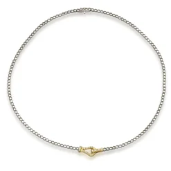 Simon G. Buckle Necklace in 18k Gold with Diamonds Hot