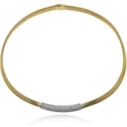 Simon G. Choker Necklace in 18k Gold with Diamonds Hot