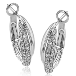 Simon G. Clio Hoop Earrings in 18k Gold with Diamonds Fashion