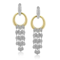 Simon G. Drop Earrings in 18k Gold with Diamonds Discount