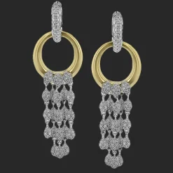 Simon G. Drop Earrings in 18k Gold with Diamonds Discount