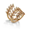 Simon G. Fallen Leaves Fashion Ring in 18k Gold With Diamonds New