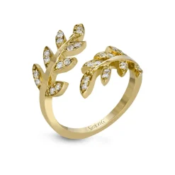 Simon G. Fallen Leaves Fashion Ring In 18k Gold With Diamonds Online