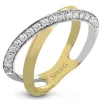 Simon G. Fashion Ring in 18k Gold with Diamonds New
