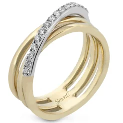 Simon G. Fashion Ring in 18k Gold with Diamonds Discount