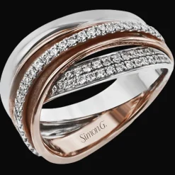 Simon G. Fashion Ring in 18k Gold with Diamonds Clearance