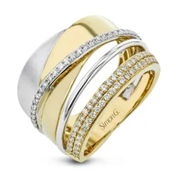 Simon G. Fashion Ring In 18k Gold With Diamonds Outlet