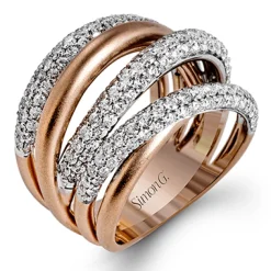 Simon G. Fashion Ring in 18k Gold with Diamonds New