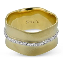 Simon G. Fashion Ring In 18k Gold With Diamonds New