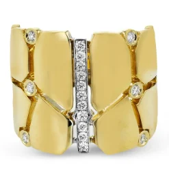 Simon G. Fashion Ring In 18k Gold With Diamonds New