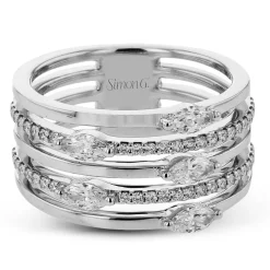 Simon G. Fashion Ring In 18k Gold With Diamonds New
