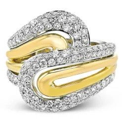 Simon G. Fashion Ring in 18k Gold with Diamonds Hot