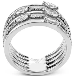 Simon G. Fashion Ring In 18k Gold With Diamonds New