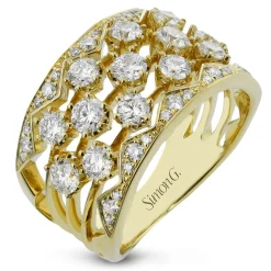 Simon G. Fashion Ring in 18k Gold with Diamonds Outlet