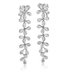 Simon G. Flower Drop Earrings in 18k Gold with Diamonds Best