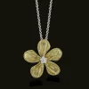 Simon G. Flower Pendant Necklace in 18k Gold with Diamonds Clearance