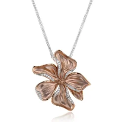Simon G. Flower Pendant Necklace in 18k Gold with Diamonds Hot