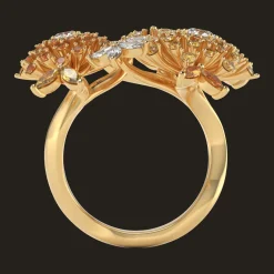 Simon G. Garden Fashion Ring in 18k Gold with Diamonds & Sapphires Best