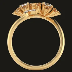 Simon G. Garden Fashion Ring in 18k Gold with Diamonds & Sapphires Outlet