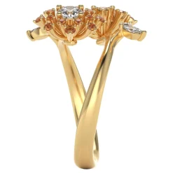 Simon G. Garden Fashion Ring in 18k Gold with Diamonds & Sapphires Outlet