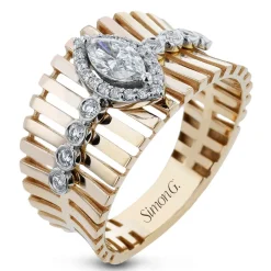 Simon G. Halo Fashion Ring In 18k Gold With Diamonds Sale
