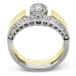 Simon G. Halo Fashion Ring In 18k Gold With Diamonds Outlet