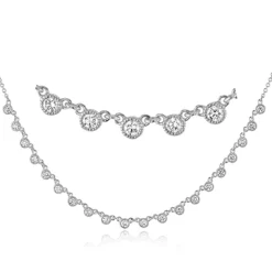 Simon G. Harmonie Necklace in 18k Gold with Diamonds New