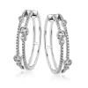 Simon G. Hoop Earrings in 18k Gold with Diamonds New