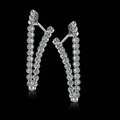 Simon G. Hoop Earrings in 18k Gold with Diamonds Discount
