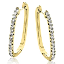 Simon G. Hoop Earrings in 18k Gold with Diamonds Clearance