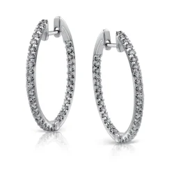Simon G. Hoop Earrings in 18k Gold with Diamonds Hot