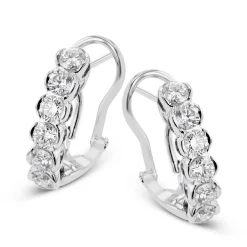 Simon G. Hoop Earrings in 18k Gold with Diamonds New