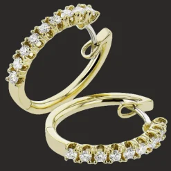Simon G. Hoop Earrings in 18k Gold with Diamonds Best