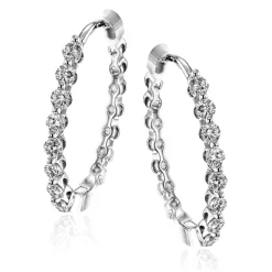 Simon G. Hoop Earrings in 18k Gold with Diamonds Clearance