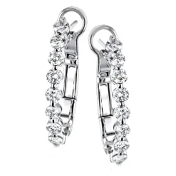 Simon G. Hoop Earrings in 18k Gold with Diamonds Discount