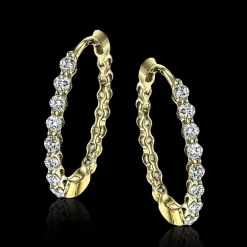 Simon G. Hoop Earrings in 18k Gold with Diamonds Online