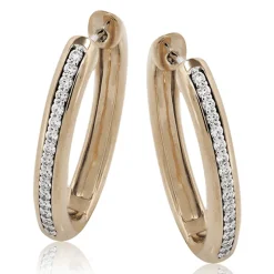 Simon G. Hoop Earrings in 18k Gold with Diamonds Clearance