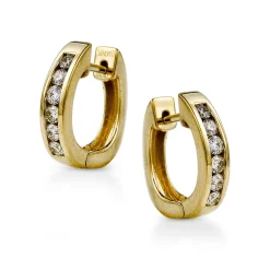 Simon G. Huggie Hoop Earrings in 18k Gold with Diamonds Sale