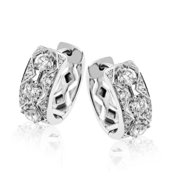 Simon G. Huggie Hoop Earrings in 18k Gold with Diamonds Clearance