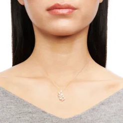 Simon G. Leaf Pendant Necklace in 18k Gold with Diamonds Discount