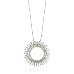 Simon G. Medallion Pendant Necklace in 18k Gold with Diamonds Hot