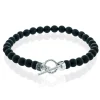 Simon G. Men's Bracelet In 14k Gold With Black Diamonds Sale