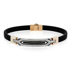 Simon G. Men's Bracelet In 18k Gold With Diamonds Clearance