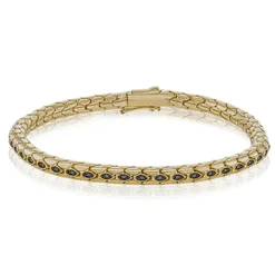 Simon G. Men's Bracelet In 14k Gold With Black Diamonds Best
