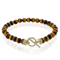 Simon G. Men's Bracelet In 14k Gold With Black Diamonds Sale