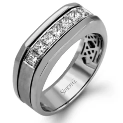 Simon G. Men's Simon-set Wedding Band In 14k Or 18k Gold With Diamonds Discount