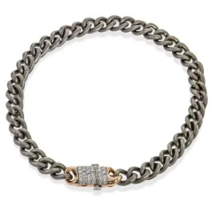 Simon G. Men's Titanium Bracelet In 14k Gold With Diamonds Best