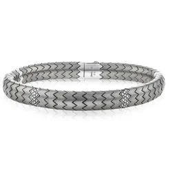 Simon G. Men's Titanium Bracelet In 14k Gold With Diamonds Hot